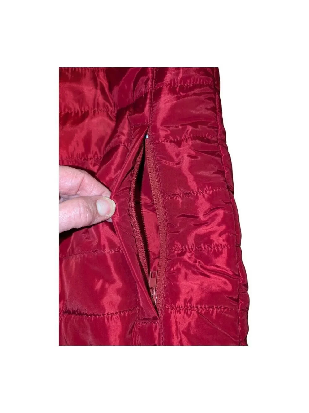 NEW True Religion Men’s Red Dahlia Quilted Full Zip HS Puffer Vest XL $149